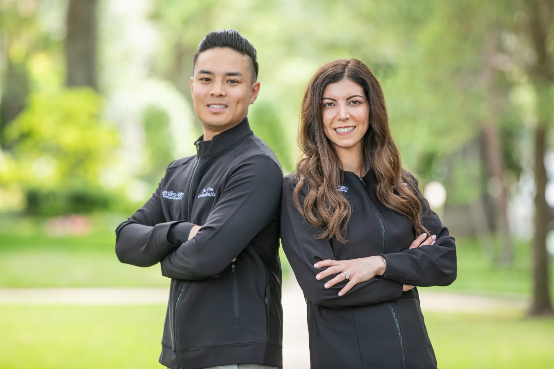 Dr. Lina and Dr. Tim, co-founding orthodontists